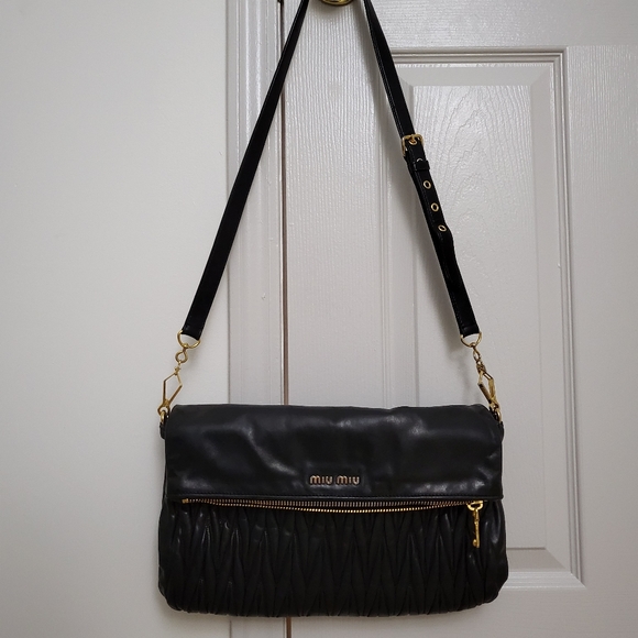 miu miu matelasse crossbody flap bag/clutch - Picture 10 of 15